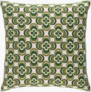 Surya Trudy 18" X 18" Cotton Accent Pillow - Durable, Stylish Decor Piece For Modern Home Revitalization Green Cotton,Cotton Trud7135-1818