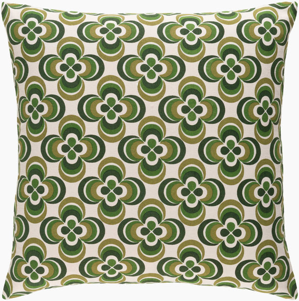 Surya Trudy 18" X 18" Cotton Accent Pillow - Durable, Stylish Decor Piece For Modern Home Revitalization Green Cotton,Cotton Trud7135-1818