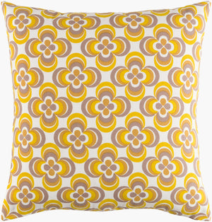 Surya Trudy 18" X 18" Cotton Accent Pillow - Durable, Stylish Decor Piece For Modern Home Revitalization Mustard Cotton,Cotton Trud7139-1818p