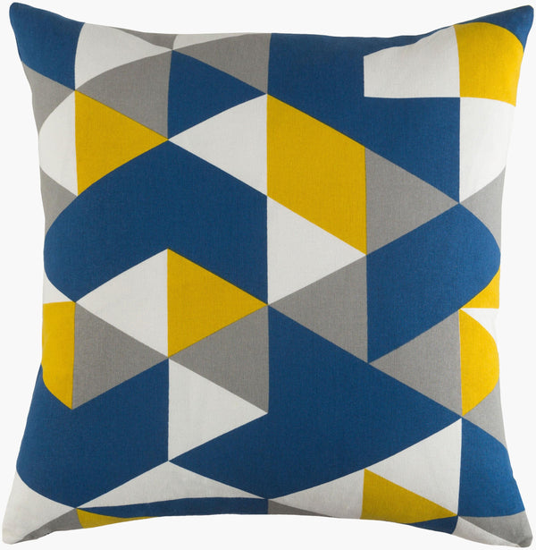 Surya Trudy 18" X 18" Cotton Accent Pillow - Durable, Stylish Decor Piece For Modern Home Revitalization Blue Cotton,Cotton Trud7145-1818p