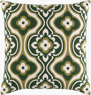 Surya Trudy 18" X 18" Cotton Accent Pillow - Durable, Stylish Decor Piece For Modern Home Revitalization Olive Cotton,Cotton Trud7151-1818d