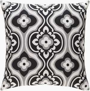 Surya Trudy 18" X 18" Cotton Accent Pillow - Durable, Stylish Decor Piece For Modern Home Revitalization Black Cotton,Cotton Trud7153-1818