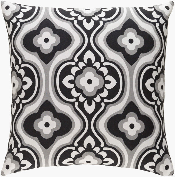 Surya Trudy 18" X 18" Cotton Accent Pillow - Durable, Stylish Decor Piece For Modern Home Revitalization Black Cotton,Cotton Trud7153-1818