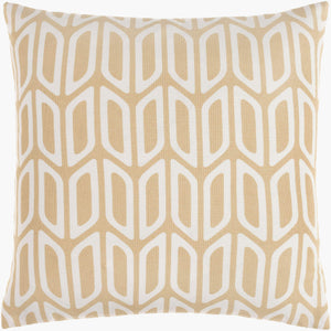Surya Trudy 18" X 18" Cotton Accent Pillow - Durable, Stylish Decor Piece For Modern Home Revitalization Tan Cotton,Cotton Trud7194-1818d