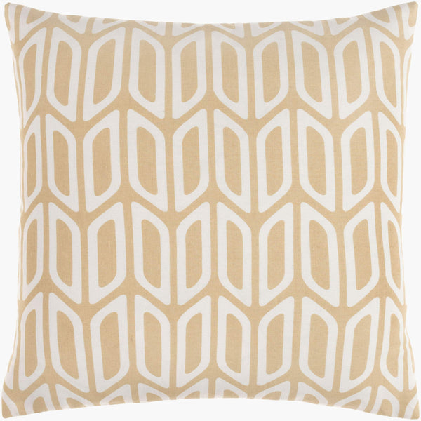 Surya Trudy 18" X 18" Cotton Accent Pillow - Durable, Stylish Decor Piece For Modern Home Revitalization Tan Cotton,Cotton Trud7194-1818d