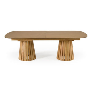 VIG Furniture Truman Natural Oak Mid-Century Extendable Dining Table With Butterfly Leaves Seats 8–10, 94.5–118" VGMA-MIT-5346-EXT-NAT