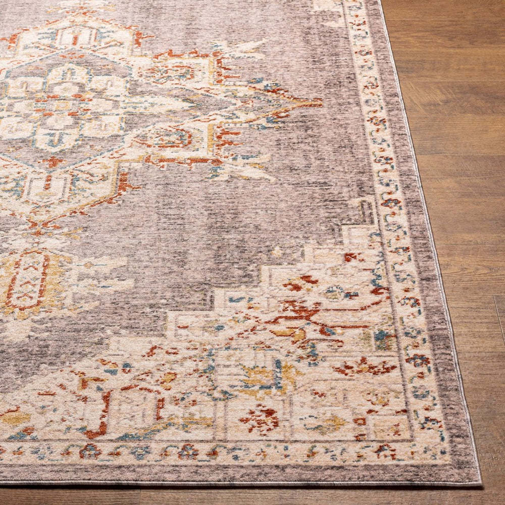 Livabliss Truva Traditional Square Area Rug with Fringe Polyester Pile for Living Spaces TRV2300-6RD