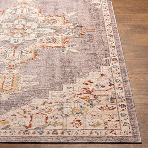 Livabliss Truva Traditional Square Area Rug with Fringe Polyester Pile for Living Spaces TRV2300-6RD