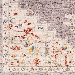 Livabliss Truva Traditional Square Area Rug with Fringe Polyester Pile for Living Spaces TRV2300-6RD