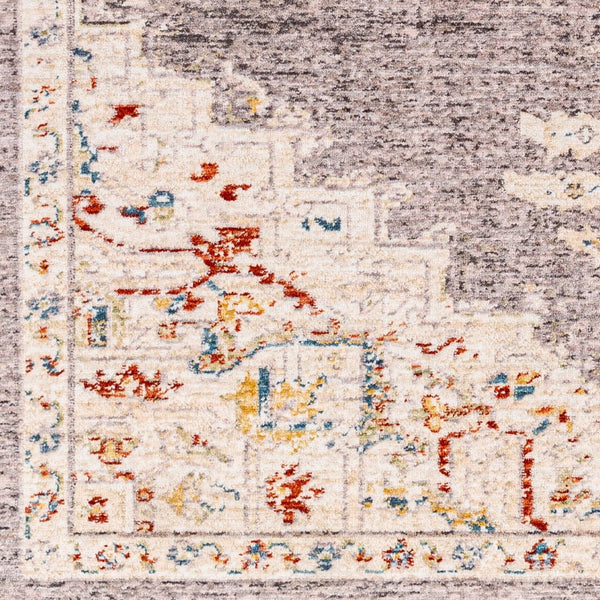 Livabliss Truva Traditional Square Area Rug with Fringe Polyester Pile for Living Spaces TRV2300-6RD