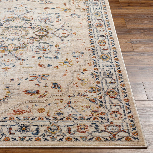 Livabliss Truva Square Kilim Medallion Area Rug Turkish Woven Polyester with Fringe Accent TRV2304-6RD