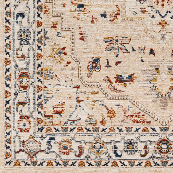 Livabliss Truva Square Kilim Medallion Area Rug Turkish Woven Polyester with Fringe Accent TRV2304-6RD