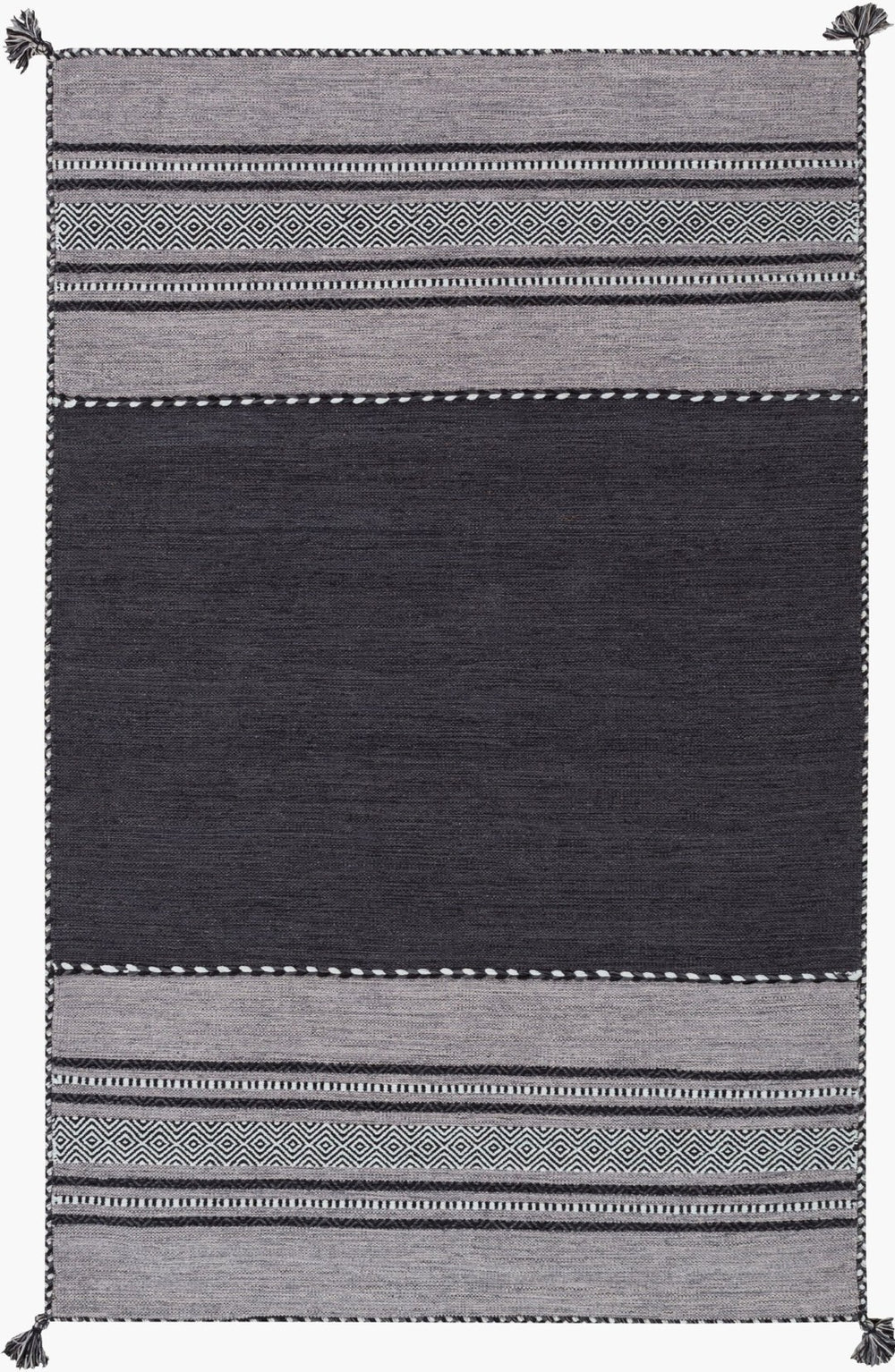 Surya Trenza Handmade Cotton Flatweave Rug Artisan Woven Texture for Kitchen or Living Room TRZ3000-576