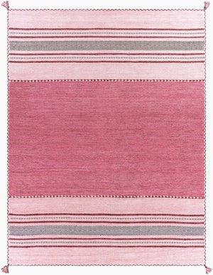 Surya Trenza 2'6" X 8' Handmade Cotton Rug - Elegant Global Design, Durable, Spot Clean, 1-year Warranty Light Pink Cotton,Chenille,Cotton Trz3005-576