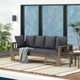 Christopher Knight Home® - Noble House - Varney Outdoor Extendable Acacia Wood Daybed Sofa