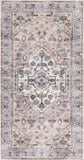 Nourison Brilliance Machine Washable WSB03 Machine Made Power-loomed Ornamental Border Indoor Only Vintage Bohemian Rug Blush, Blush 100% Polyester 99446914125