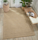 Nourison Perris PERR1 Handmade Woven No Border Indoor Only Contemporary  Rug Taupe, Taupe 100% Wool 99446224224