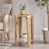 Christopher Knight Home® - Noble House - Gilliland Handcrafted Boho Mango Wood Side Table, Natural