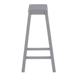 Homelegance By Top-Line Jarvis Saddle Seat 29-inch Bar Height Backless Stools (Set of 2) Grey Rubberwood