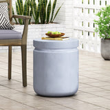 Christopher Knight Home® - Noble House - Noyes Outdoor Lightweight Concrete Side Table, Light Gray