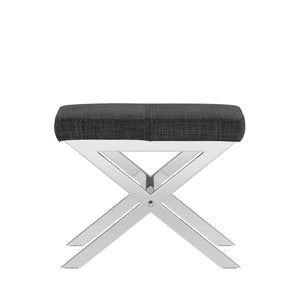 Homelegance By Top-Line Vivica 22-inch Chrome Finish Metal Stool Silver Metal