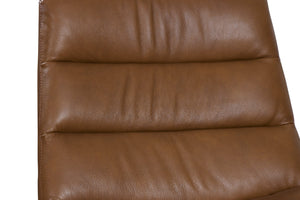 Porter Designs Porter Cetus Camel Leather Swivel Accent Chair – Mid-century Modern Design, Comfort & Style Brown Leather 02-204-06-0169