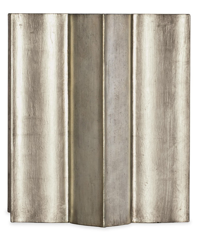 Hooker Furniture Sanctuary Jewel-Trim Flower End Table With Meringue Glass Top, Silver-Gold Champagne Finish, 25.5" 5875-80213-95