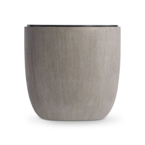 Bernhardt Bernhardt Croft Side Table — 1970S-Inspired Drum Form, Forry Wood-Grain Resin Base With Bluestone Top, Compact Sculptural Accent 338128