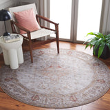 Safavieh Tucson 105 M/W S/R Power Loomed Traditional Rug Light Grey / Rust 9' x 9' Square