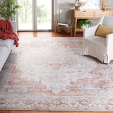 Safavieh Tucson 105 M/W S/R Power Loomed Traditional Rug Light Grey / Rust 9' x 9' Square