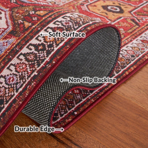 Safavieh Tucson 127 M/W S/R Power Loomed Traditional Rug Navy / Rust 8' x 8' Square