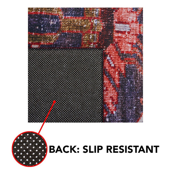 Safavieh Tucson 127 M/W S/R Power Loomed Traditional Rug Navy / Rust 8' x 8' Square