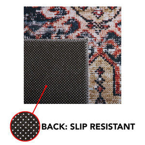 Safavieh Tucson 130 M/W S/R Power Loomed Traditional Rug Navy / Rust 2'-6" x 4'