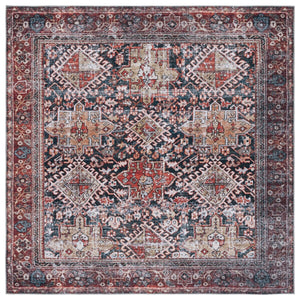 Safavieh Tucson 130 M/W S/R Power Loomed Traditional Rug Navy / Rust 2'-6" x 4'