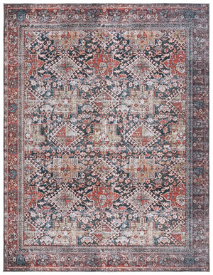 Safavieh Tucson 130 M/W S/R Power Loomed Traditional Rug Navy / Rust 2'-6" x 4'