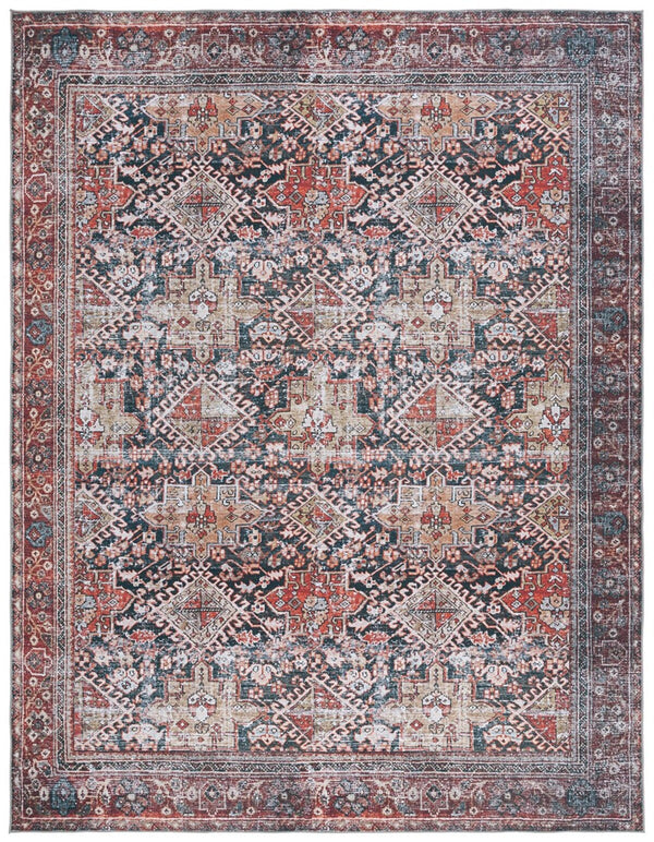 Safavieh Tucson 130 M/W S/R Power Loomed Traditional Rug Navy / Rust 2'-6" x 4'