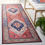 Safavieh Tucson 133 M/W S/R Power Loomed Traditional Rug Rust / Blue 4' x 4' Square