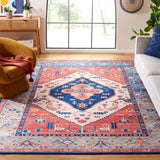 Safavieh Tucson 133 M/W S/R Power Loomed Traditional Rug Rust / Blue 4' x 4' Square