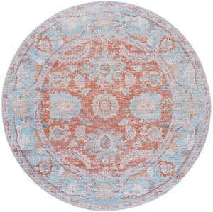 Safavieh Tucson 908 TSN908 Power Loomed Traditional Rug Turquoise / Rust TSN908K-9