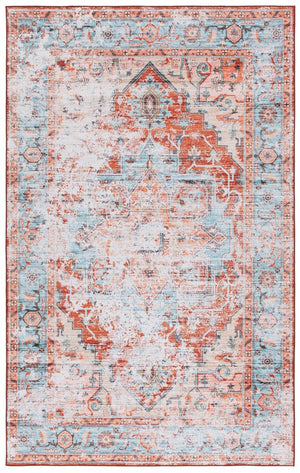 Safavieh Tucson 928 TSN928 Power Loomed Traditional Rug Turquoise / Rust TSN928K-9