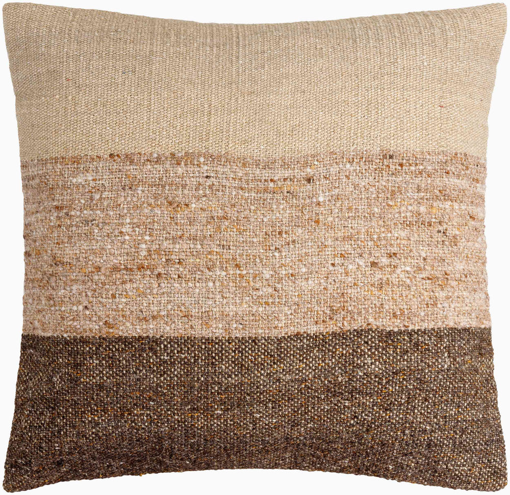 Surya Troposphere Rustic Lodge-style 18" Accent Pillow – Cozy Cotton-wool Blend For Home Decor Charm Dark Brown Wool,Cotton,Cotton Tsp001-2222d