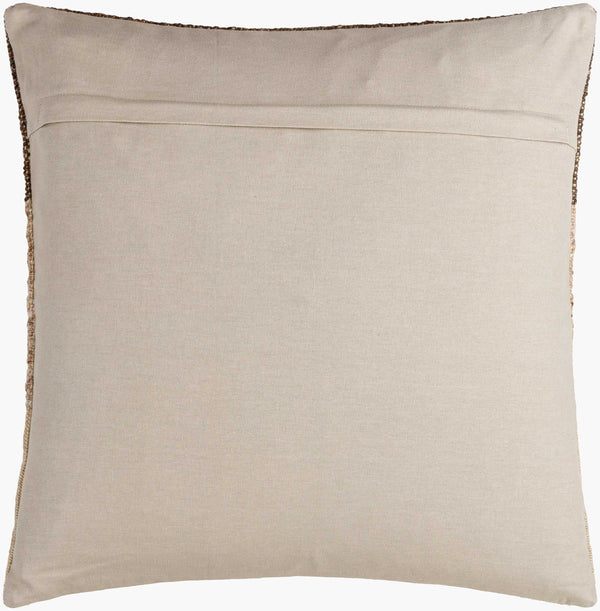 Surya Troposphere Rustic Lodge-style 18" Accent Pillow – Cozy Cotton-wool Blend For Home Decor Charm Dark Brown Wool,Cotton,Cotton Tsp001-2222d