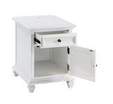 English Elm Steve Silver - Charlestown - Storage End With Usb - White