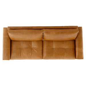 Bernhardt Bernhardt Nest Leather Sofa — Oversized Modern 97.5" Deep-Seat Sofa With Plush Box-Edge Cushions And Tailored Stitching 3327LO