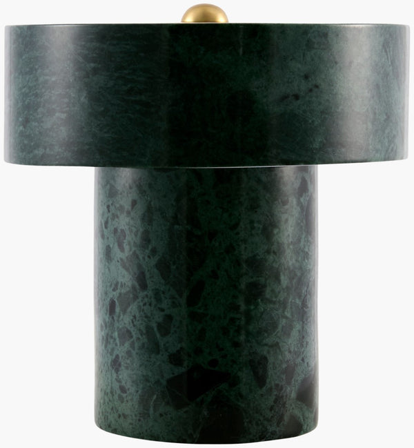 Surya Tessari Cordless Cube Lamp Stone and Felt Minimalist Accent for Shelf or Nightstand TSRI-003