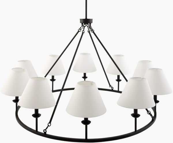 Livabliss Tessro Grand French Country Chandelier with Ornate Scrollwork for Vaulted Spaces TSRO-001