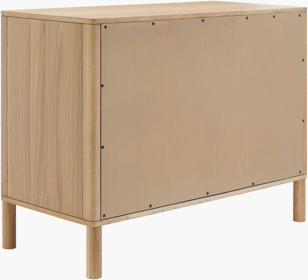 Surya Tessell Modern Minimalist Cabinet 30"H X 40"W X 18"D - Chic Storage Solution In White Oak Finish Top, Brown White Oak Veneer,Manufactured Wood,Oak Tssl001-304018