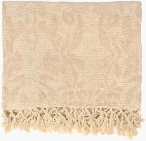 Surya Tristen Luxurious 50"W X 70"L Viscose Throw - Exquisite Softness For Your Home Decor & Comfort Wheat Viscose,Viscose Tst2004-5070
