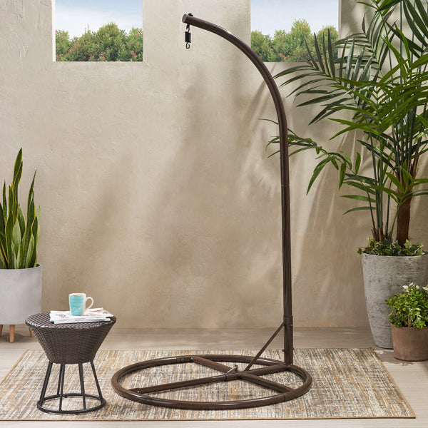 English Elm Christopher Knight Home® - HANGING Powder-Coated Iron Hammock Chair Stand — Portable, Secure Indoor/Outdoor Base for Easy Setup and Comfort 62075.00HNGBRN