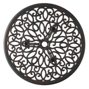 English Elm Charleston Cast Aluminum Outdoor Bistro Set Rust Resistant Copper Finish Patio Seating 50550.00COP